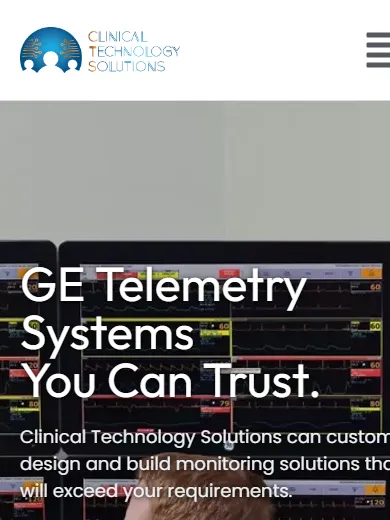 Clinical Technology Solutions site on a phone